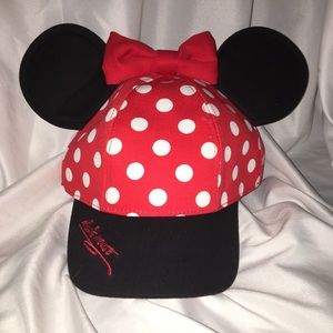 NEW tag Disneyland Minnie Mouse Hat Youth Bow Ears